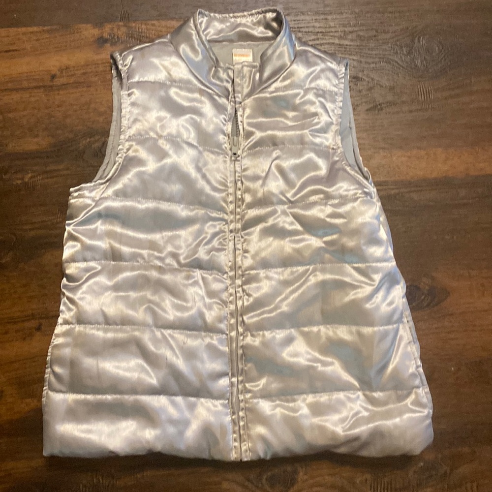 Gymboree Silver Puffer Vest Gymboree Girls Size 10/12